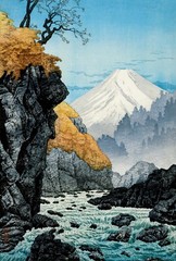 12183.Decoration POSTER.Room interior wall.Mount Fuji.Japan oriental art decor