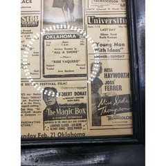 Vintage 1950s Oklahoma Newspaper Collage Display – Drive-In & Cinema Memorabilia
