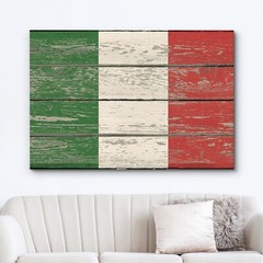Wall26 Italian Flag Vintage Canvas Print Wall Art Rustic Wall Decor