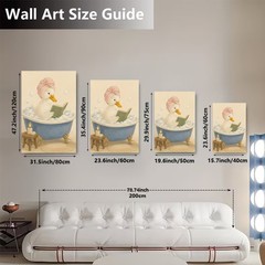 Cozy Duck Bath Time Canvas Wall Art – Perfect Bathroom Decor!