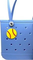 BAGLETS Softball Ball Sport Charm Decorative Charm Accessories Compatible
