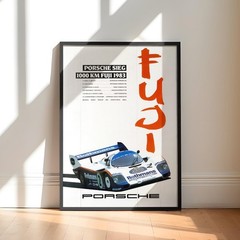 Fuji 1983 Porsche Porsche 956 Poster Art Poster.