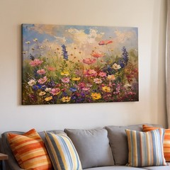 Vibrant Wildflowers Bouquet Floral Meadow Nature Accent Gallery Wall Art Print