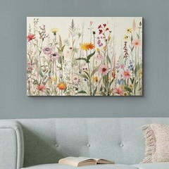Wall26 Floral Canvas Print Wildflowers Botanical Minimalist Modern Art