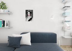 Queen Elizabeth II Vintage Photo Bubble Gum Funny Art Print Poster 12×18
