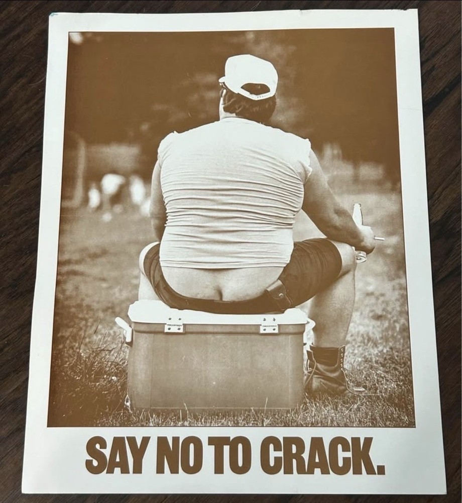 Vintage Say No To Crack Faded Poster Gag Gift Humor 11″ x 14″ GUC