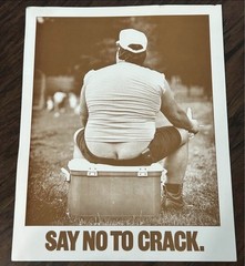 Vintage Say No To Crack Faded Poster Gag Gift Humor 11″ x 14″ GUC