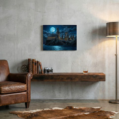 Hogwarts Harry Potter Canvas UV Print 16×12 Retro Vintage Fan Wall Art Decor