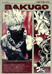 Katsuki Bakugo Anime Poster – My Hero Academia Wall Decor Art – Otaku Fan Gift
