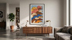 Vintage Dachshund Poster Retro Wiener Dog Art Colorful Modern Wall Decor Print