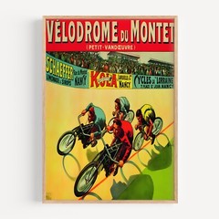 Vélodrome du Montet by Marcellin Auzolle (France) Bicycle 19 Retro Vintage Poste
