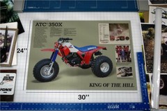 1985 Honda ATC 350X Flyer Poster Banner Ad OEM Brochure Specs Picture graphic
