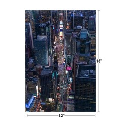 Aerial View of Times Square New York City NYC Photo Art Print Poster 12×18