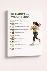canvas print wall art Weight Loss Approach 14x11in Select Girl Brunet Or Blond