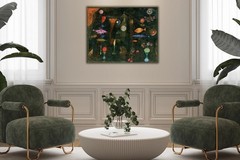 Surreal Fish Magic Style Canvas Print, Dreamlike Abstract Wall Art Decor