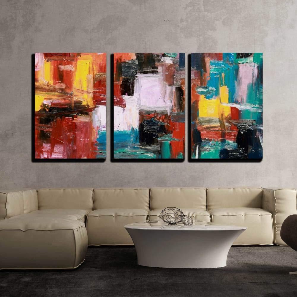 Wall26 – Abstract Painting – Canvas Art Wall Home Decor – 24″x36″x3 Panels