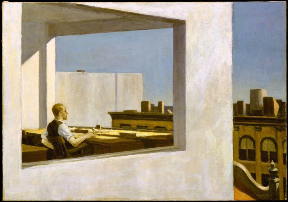 Office in a Small City – Edward Hopper 1918 American Realism Art Print Decor