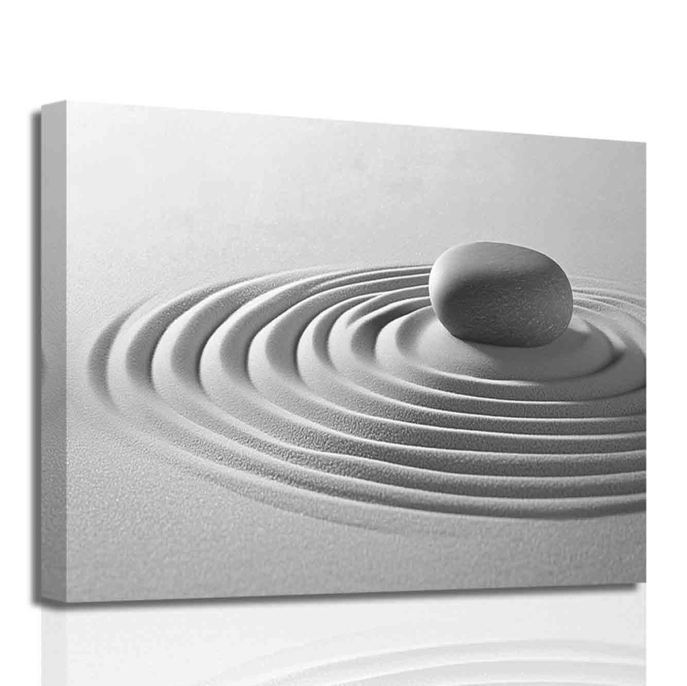 BJYCHG Zen Pictures for Bathroom Black 12″L x 18″W, Black, White, and Gray