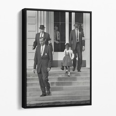 Ruby Bridges Walking To School – Civil Rights 1960s Canvas Wall Art Print