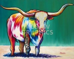 Longhorn Steer, Steven Schuman, Wall Decor Art Print 11″ x 14″ 2805