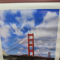24″x36″ Poster Stunning Bridge Blue Sky Ocean Bay Poster San Francisco