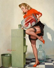 GIL ELVGREN Pin-Up Poster or Canvas Print «A Refreshing Lift» #84