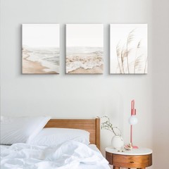 Neutral Beach Coastal Canvas Wall Art Beach Boho Botanical Pampas Grass Wall …