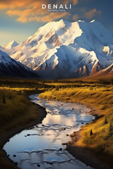 Denali National Park Poster Premium Photo Print Wall Art 4 Sizes #2