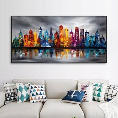 Abstract Cityscape Canvas Painting Wall Posters Graffiti Art Wall Art Prints Art