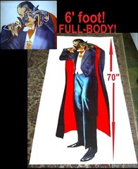 Rare 6 foot DRACULA full body vinyl print retro horror