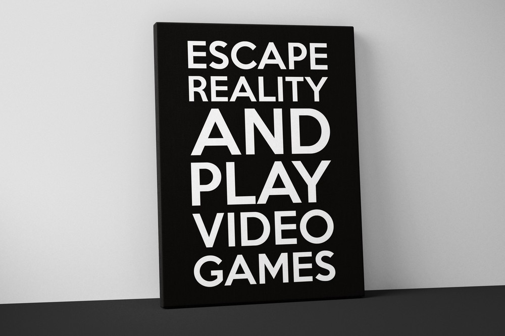 Escape Reality Canvas Print – Video Game Wall Art for Gamers