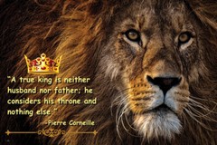 Lion King with Pierre Corneille quote 24 x 36 inches – Original Artwork