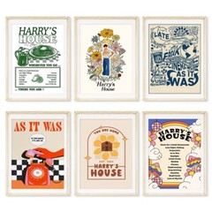 6 Piece Harry Poster Style Canvas Prints (Unframed, 8×10 inches)