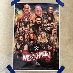 Wrestle Mania 2020 Pro Wrestling ✅ Man Cave Canvas Poster Wall Art ✅ 12×18 in