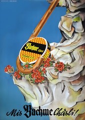 17547.Wall Decor Poster.Interior Art.Bachme Chasli Swiss Cheese Ad Food Kitchen