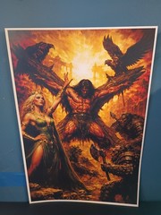 BARBARIAN POSTER FANTASY ART 12X18 MATE CARDSTOCK 130 lb NEW CONAN TARZAN 12A