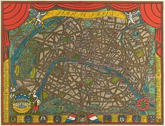 1927 Pictorial Map of Paris Wall Art Poster Print Artwork Decor Home School