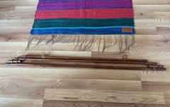 AFRICA LOOM THIN MULTICOLORED FABRIC WALL HANGING WITH HANGER 100″ x 30″