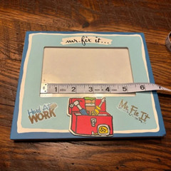 Handmade Tool Artwork & Frame – nursery or kids bedroom