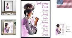 African American Women Scripture Print – Inspirational Gift