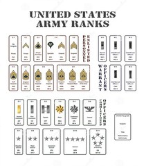 U.S. Army Rank Poster 24×36 Art Print Waterproof Canvas