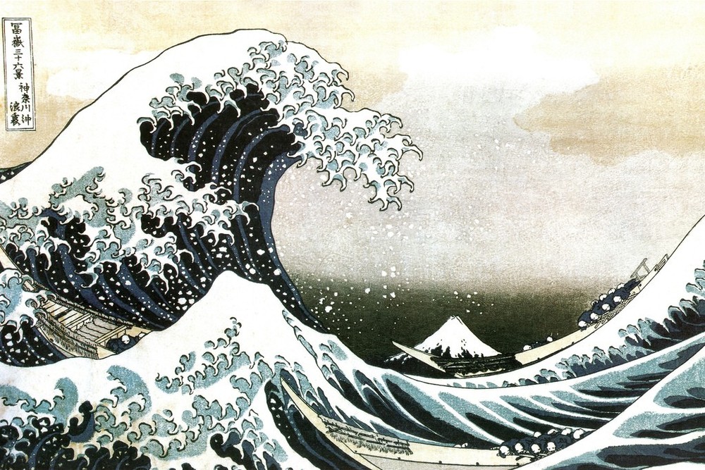 The Great Wave Of Kanagawa Katsushika Hokusai Art Print Poster 36×24