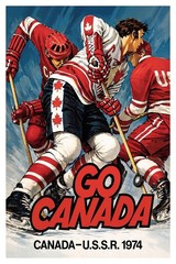 1974 Canada Ice Hockey Sports Competition Poster Vintage Hockey Wall Art