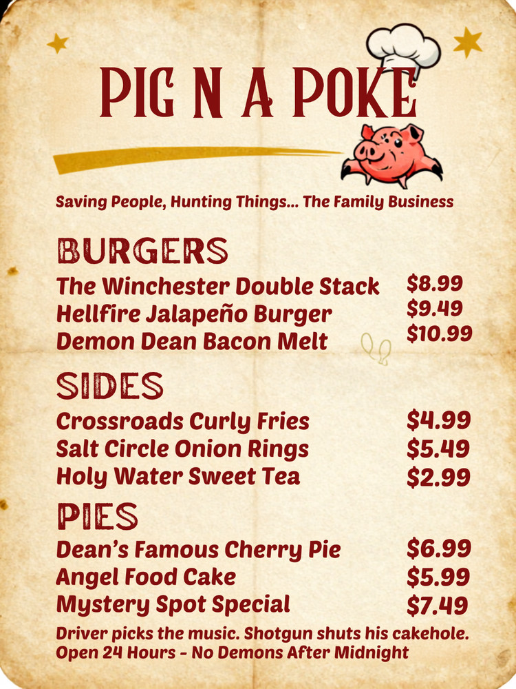 Supernatural Pig N Poke Wall Collage Poster Print