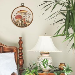 Vintage Round Wall Art Decor – Boho Botanical Wall Art Canvas Frame Artwork P…