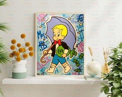 Alec Monopoly Money Rain Art Print | Mounted Canvas | Framed Canvas | Acrylic