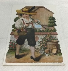POSTER Victorian Theme Girl In Garden New
