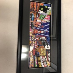 small Broadway times square 3-D art picture￼ 17×9 NYC New York City