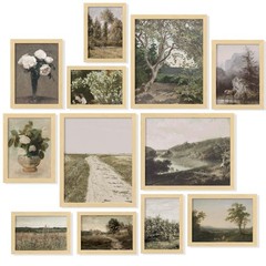 97 Decor FRAMED French Country Wall Art Decor – Vintage Wall Art Prints, Cott…