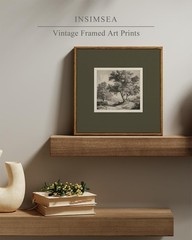 Square Canvas Wall Art 12″x12″ Premium Landscape Artwork Canvas Prints Vintag…